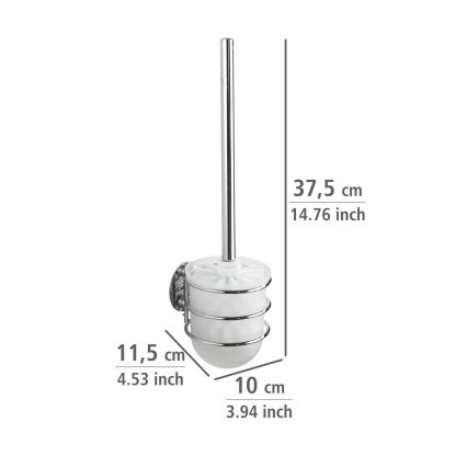 WENKO 18768100-WC set TURBO-LOC rotondo acciaio 10x37,5 cm cromo lucido/bianco