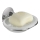 WENKO 18776100-Portasapone TURBO-LOC TONDO IN ACCIAIO 13x11 cm finitura lucida cromo/bianco