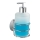 WENKO 18777100 - Dispenser di sapone TURBO-LOC rotondo in acciaio 7,5x16,5 cm cromo lucido/bianco