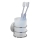 WENKO 18779100-Portaspazzolini TURBO-LOC RUND STAHL 7,5x9 cm cromo lucido/bianco