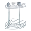WENKO 18914100-Ripiano angolare TURBO-LOC in acciaio tondo 26,5x33 cm cromo lucido