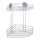 WENKO 18914100-Ripiano angolare TURBO-LOC in acciaio tondo 26,5x33 cm cromo lucido