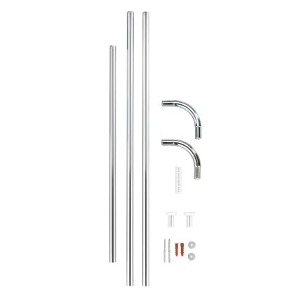 WENKO 19215100 - Supporto per barra UNIVERSAL 2x2 cm cromato/bianco