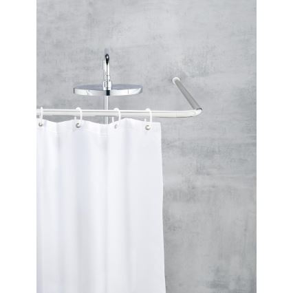 WENKO 19215100 - Supporto per barra UNIVERSAL 2x2 cm cromato/bianco