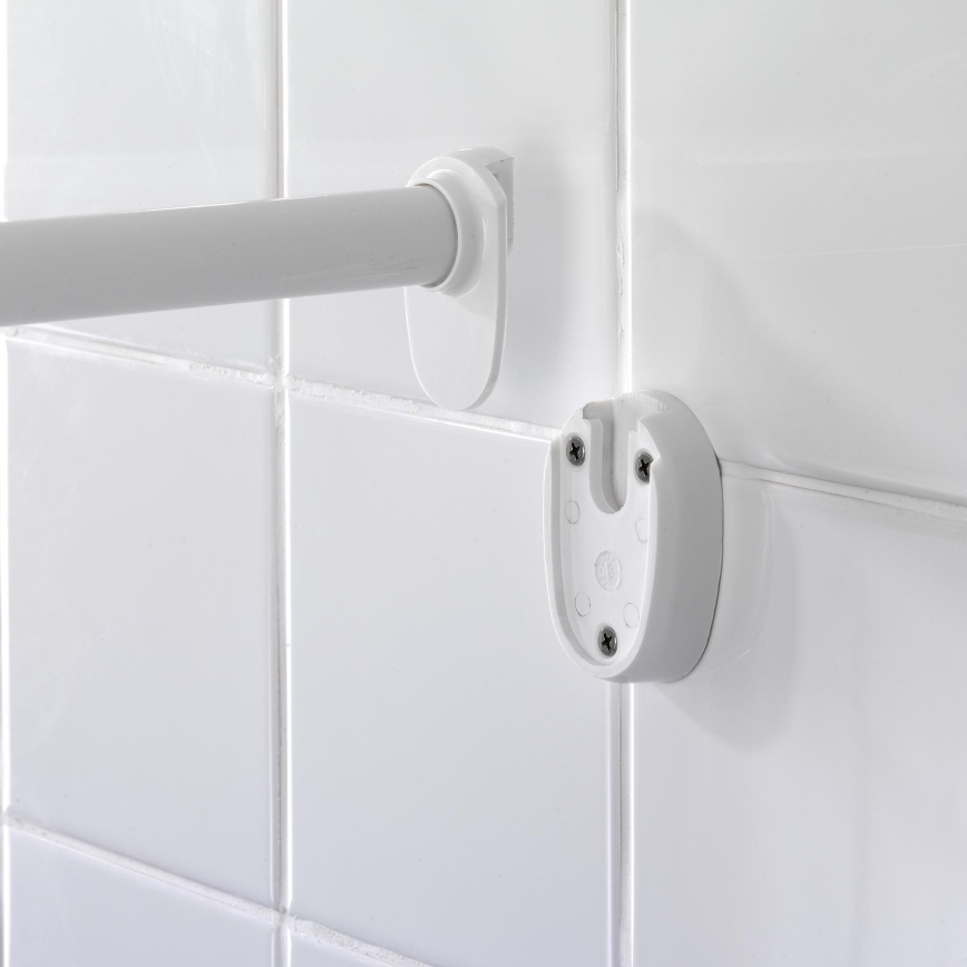 WENKO 19216100 - Supporto per asta UNIVERSALE 2,5x2,5 cm, bianco