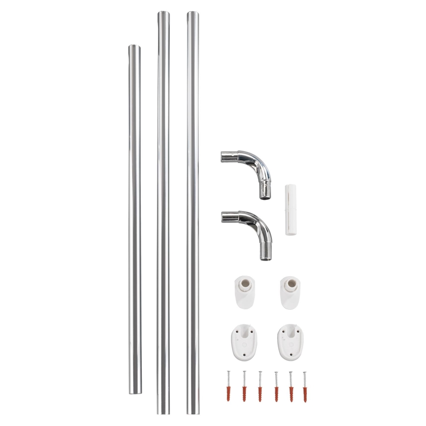 WENKO 19218100 - Asta UNIVERSAL 2,5x2,5 cm cromo/bianco