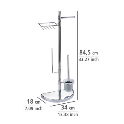 WENKO 196022500 - Centro da toilette SPACE MARVEL 34x84,5 cm argento/satinato