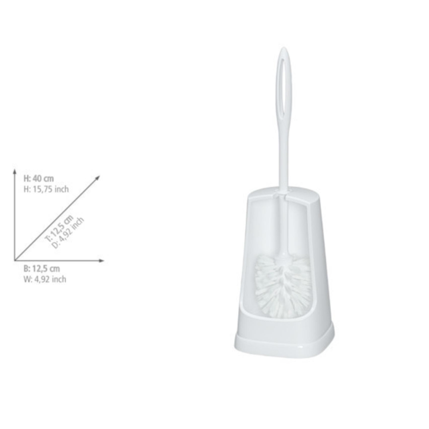 WENKO 19607100 - Spazzola per WC SIMPLE 12,5x40 cm bianca