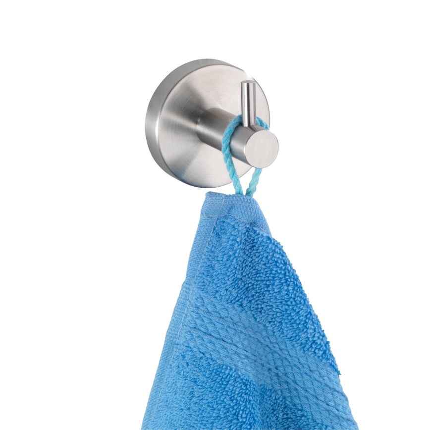 WENKO 19621100 - Gancio BOSIO MATT 5,5x5,5 cm acciaio inox/argento