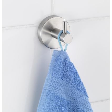 WENKO 19621100 - Gancio BOSIO MATT 5,5x5,5 cm acciaio inox/argento