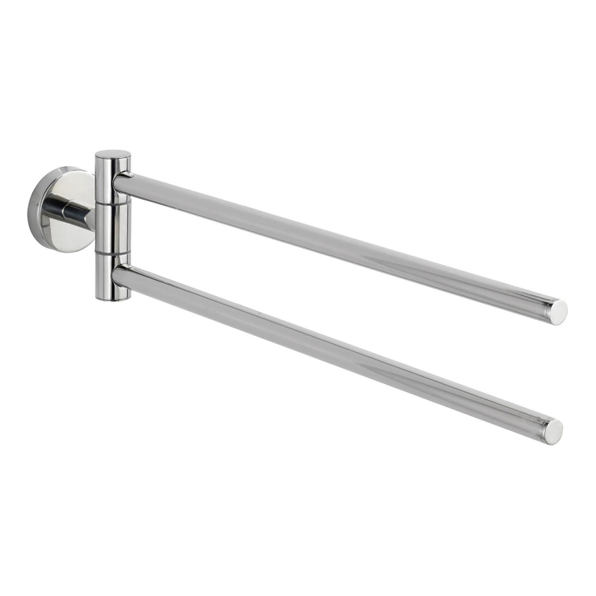 WENKO 20213100 - Porta asciugamani BOSIO SHINE 43x9 cm acciaio inox/argento