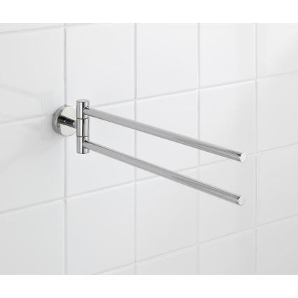 WENKO 20213100 - Porta asciugamani BOSIO SHINE 43x9 cm acciaio inox/argento