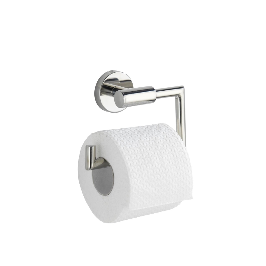 WENKO 20216100 - Porta carta igienica BOSIO SHINE 15 x 10,5 cm, in acciaio inossidabile finitura argento
