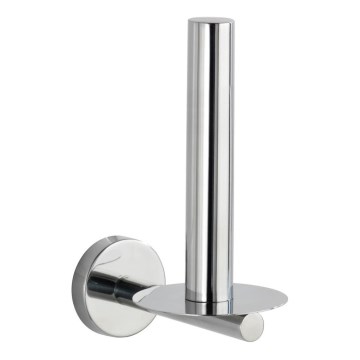 WENKO 20218100 - Porta carta igienica BOSIO SHINE 8x12,5 cm in acciaio inossidabile/argento