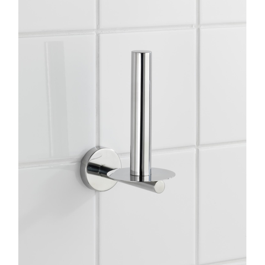 WENKO 20218100 - Porta carta igienica BOSIO SHINE 8x12,5 cm in acciaio inossidabile/argento