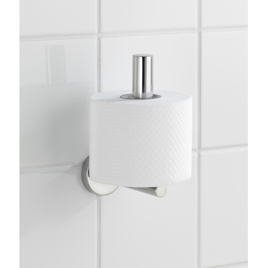 WENKO 20218100 - Porta carta igienica BOSIO SHINE 8x12,5 cm in acciaio inossidabile/argento