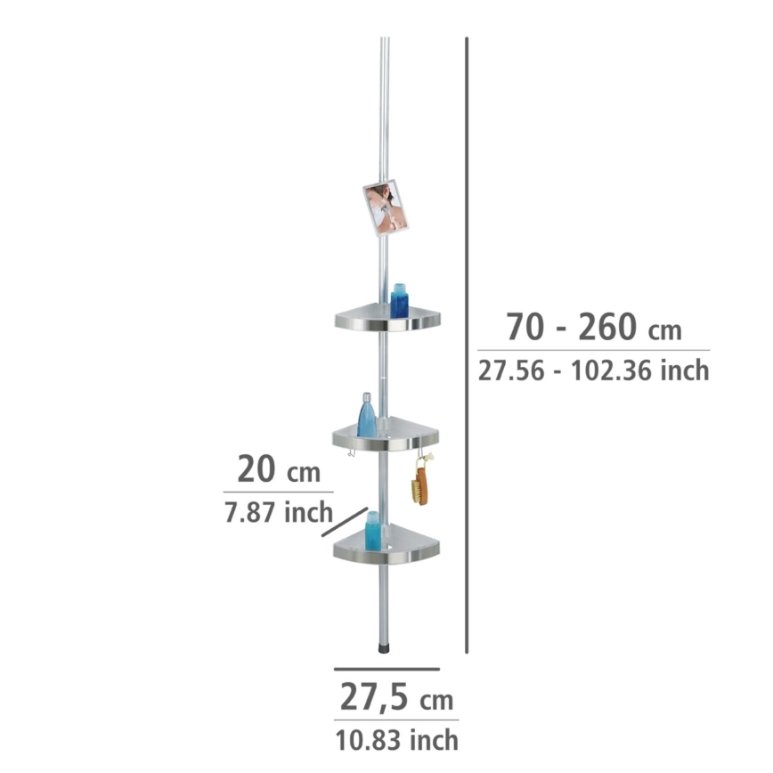 WENKO 20349100-Profilo angolare PREMIUM 27,5x260 cm satinato