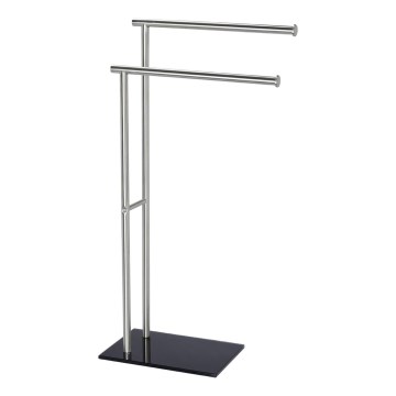 WENKO 20390100 - Porta asciugamani LIMA 41x79 cm acciaio inox/satinato/nero