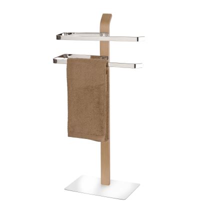 WENKO 20396100 - Porta asciugamani da terra SAMONA 40,5x79,5 cm cromo lucido/marrone