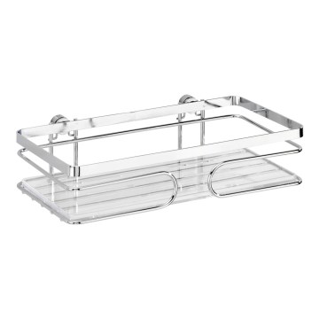 WENKO 20409100- Mensola PREMIUM in acciaio inox 24x13,5 cm, finitura argento