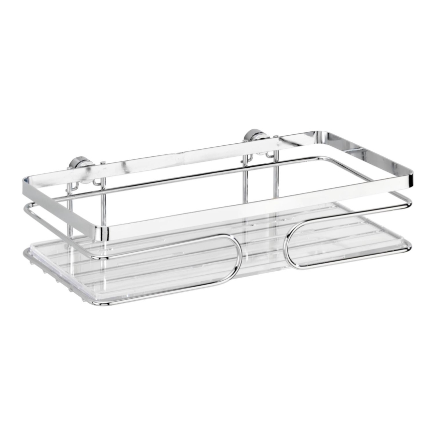 WENKO 20409100- Mensola PREMIUM in acciaio inox 24x13,5 cm, finitura argento