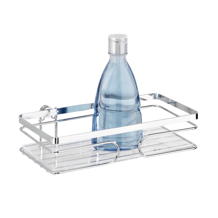 WENKO 20409100- Mensola PREMIUM in acciaio inox 24x13,5 cm, finitura argento