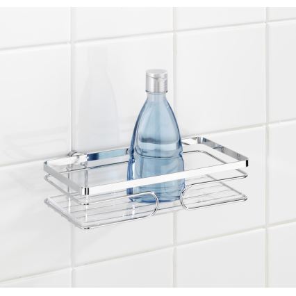 WENKO 20409100- Mensola PREMIUM in acciaio inox 24x13,5 cm, finitura argento