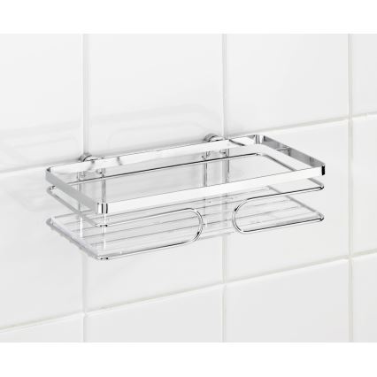 WENKO 20409100- Mensola PREMIUM in acciaio inox 24x13,5 cm, finitura argento