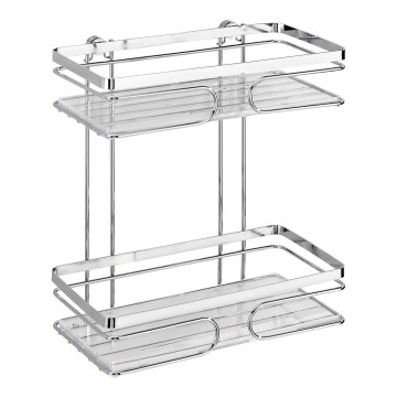 WENKO 20410100-Scaffale PREMIUM in acciaio inossidabile 24x27 cm inossidabile/argento