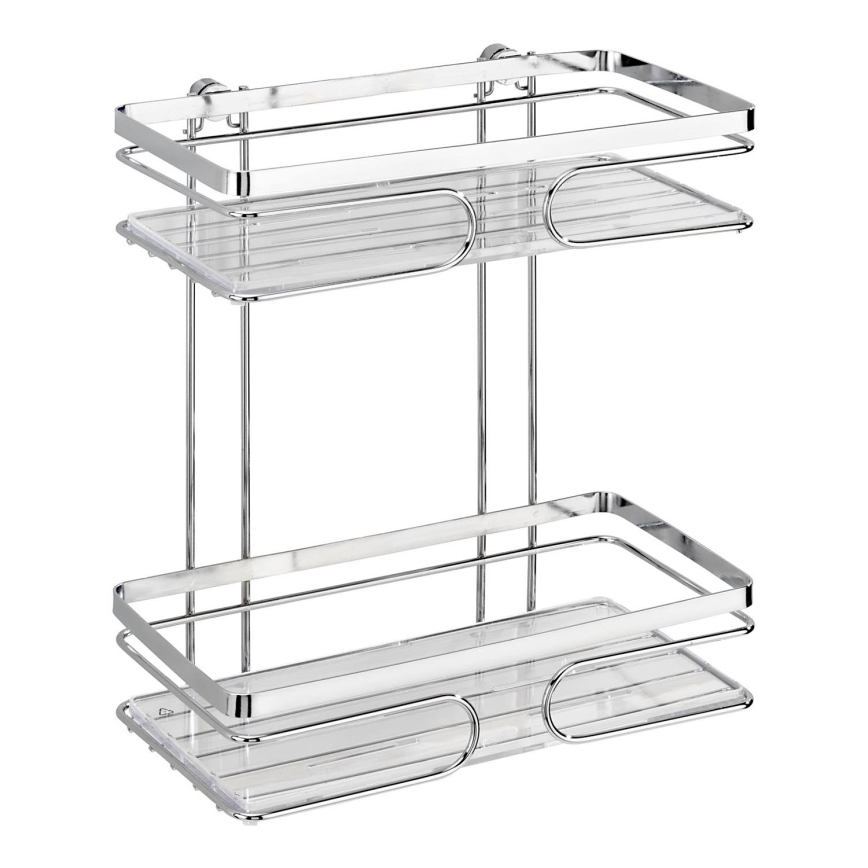 WENKO 20410100-Scaffale PREMIUM in acciaio inossidabile 24x27 cm inossidabile/argento