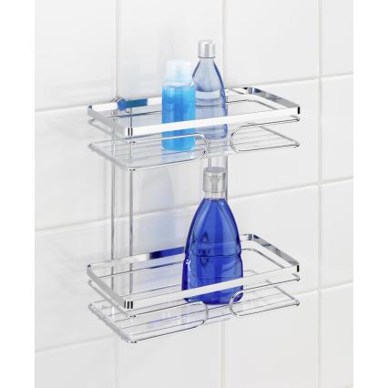 WENKO 20410100-Scaffale PREMIUM in acciaio inossidabile 24x27 cm inossidabile/argento