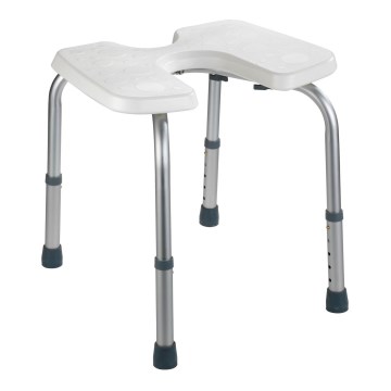 WENKO 206051100-Sgabello SECURA 46x53,5 cm bianco/argento