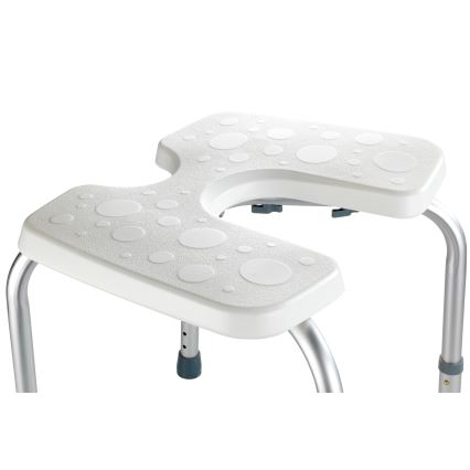 WENKO 206051100-Sgabello SECURA 46x53,5 cm bianco/argento