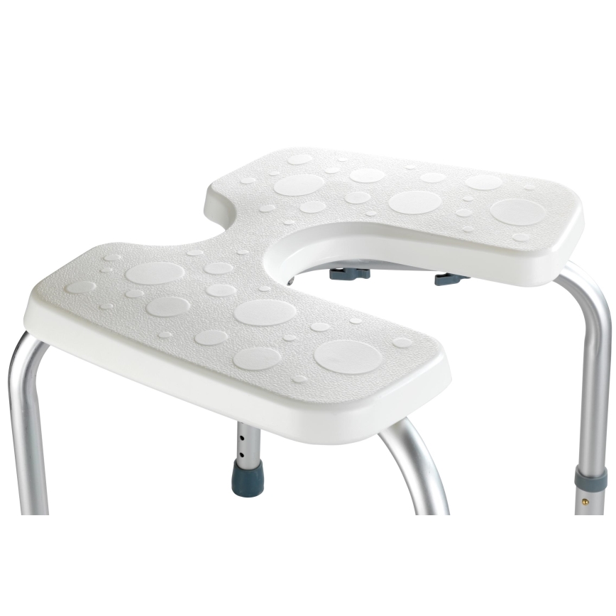WENKO 206051100-Sgabello SECURA 46x53,5 cm bianco/argento