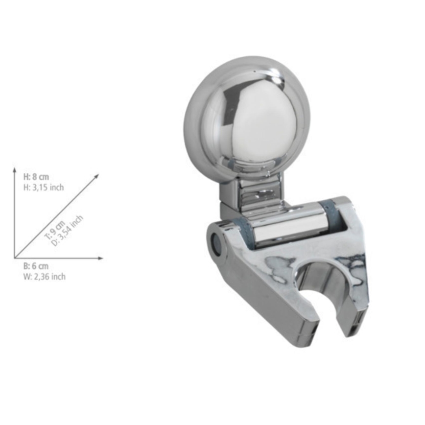WENKO 20619100-Supporto doccia FIORINA 6x9 cm cromo lucido