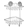WENKO 20888100-Mensola angolare VACUUM-LOC tonda in acciaio 22,5x29,5 cm finitura cromata lucida