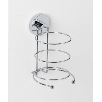 WENKO 20896100 - Supporto per asciugacapelli VACUUM-LOC MILAZZO 12x17 cm cromo lucido