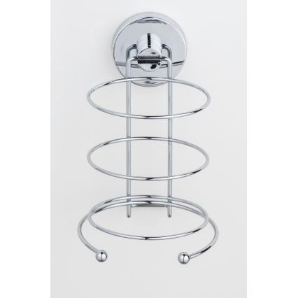 WENKO 20896100 - Supporto per asciugacapelli VACUUM-LOC MILAZZO 12x17 cm cromo lucido
