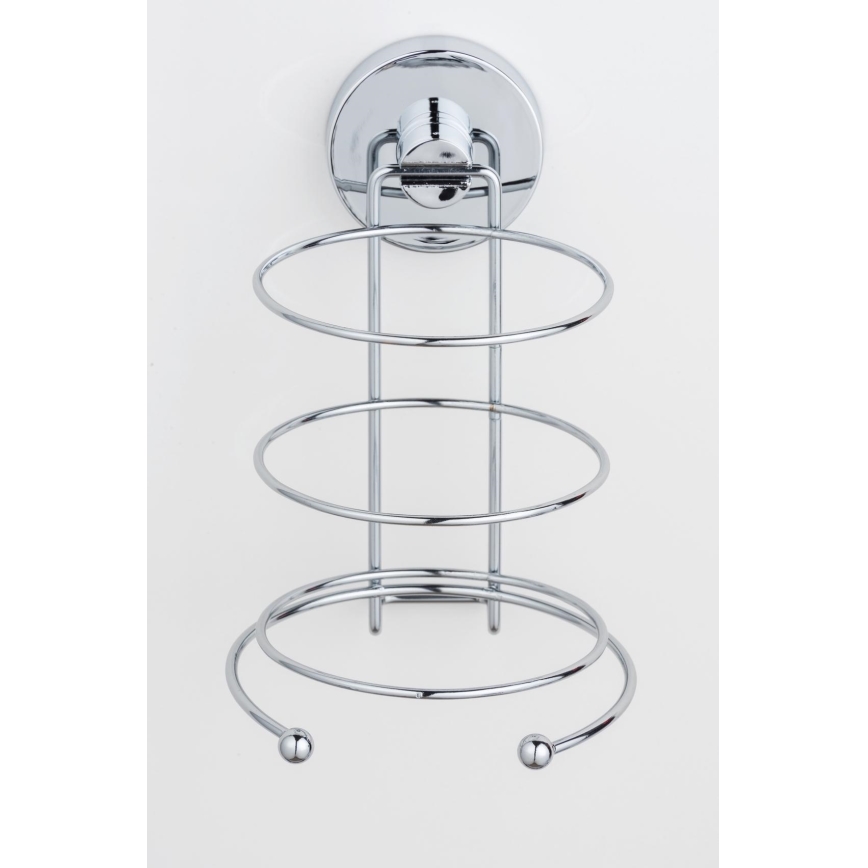 WENKO 20896100 - Supporto per asciugacapelli VACUUM-LOC MILAZZO 12x17 cm cromo lucido