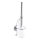 WENKO 20898100-WC spazzola WC VACUUM-LOC MILAZZO 10x34 cm acciaio inox/cromo lucido/bianco