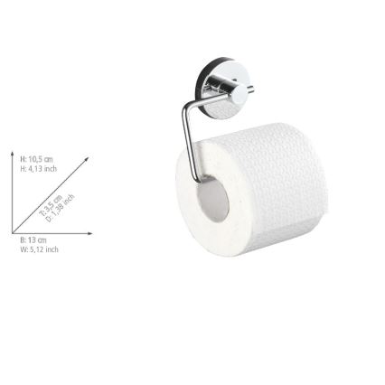 WENKO 20899100-Porta rotolo per carta igienica VACUUM-LOC MILAZZO 13x10,5 cm cromo lucido
