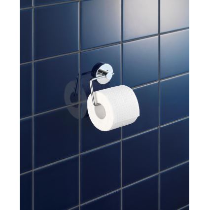 WENKO 20899100-Porta rotolo per carta igienica VACUUM-LOC MILAZZO 13x10,5 cm cromo lucido
