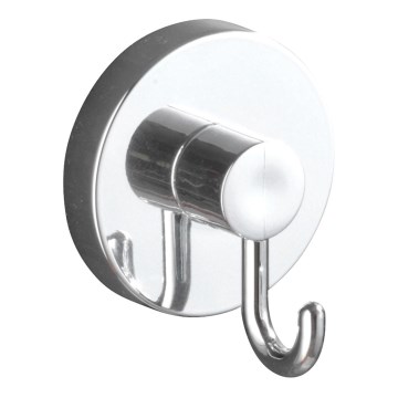 WENKO 20900100-Gancio VACUUM-LOC rotondo in acciaio 6x6,7 cm cromo lucido