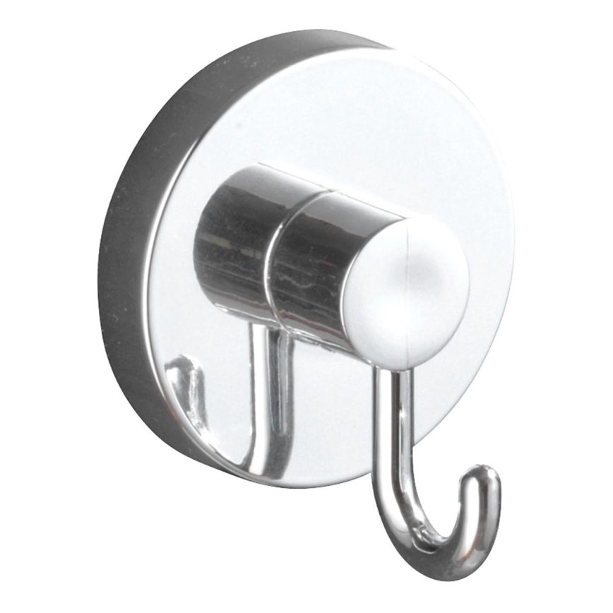 WENKO 20900100-Gancio VACUUM-LOC rotondo in acciaio 6x6,7 cm cromo lucido