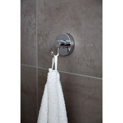 WENKO 20900100-Gancio VACUUM-LOC rotondo in acciaio 6x6,7 cm cromo lucido