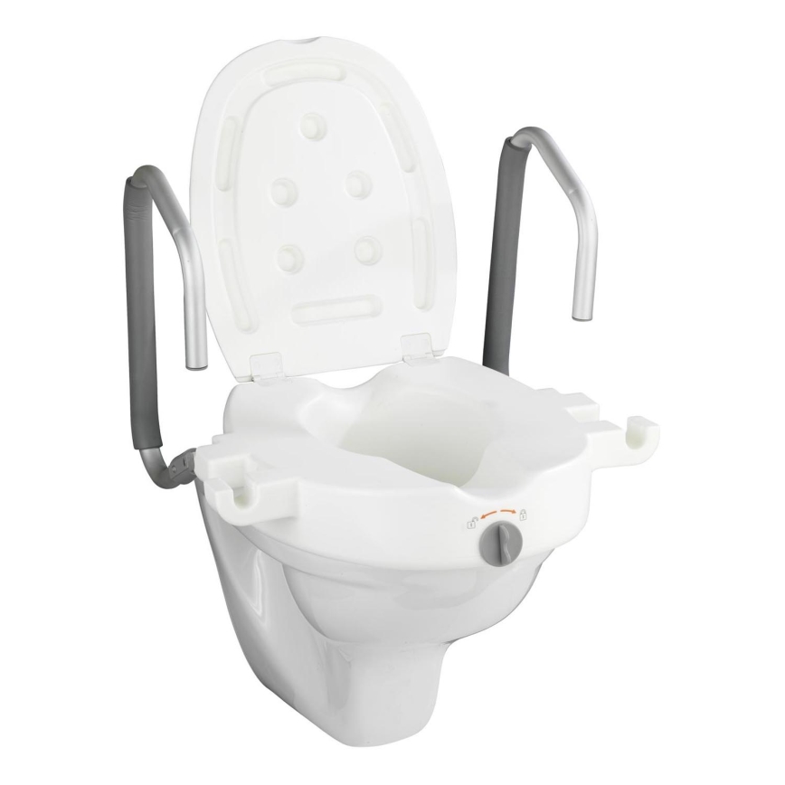 WENKO 20924100-Sedile WC SECURA 55x47,5 cm bianco/argento