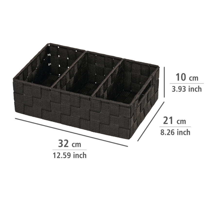 WENKO 20978100 - Organizer ADRIA 32x21 cm nero