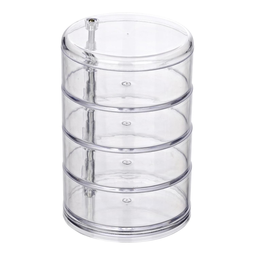 WENKO 20990100 - Organizer TOWER 11,5x17,5 cm trasparente