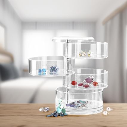 WENKO 20990100 - Organizer TOWER 11,5x17,5 cm trasparente