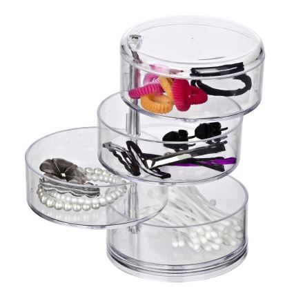 WENKO 20990100 - Organizer TOWER 11,5x17,5 cm trasparente